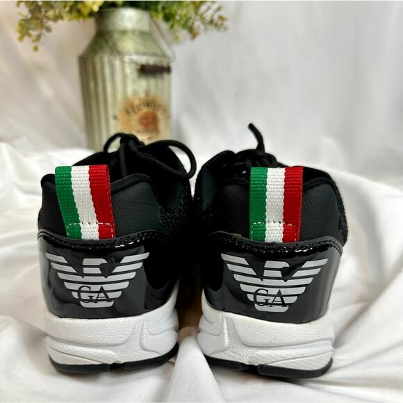 Emporio Armani Ea7 Crusher Distance Trainers Sneakers Mens Black 8 - Picture 13 of 16